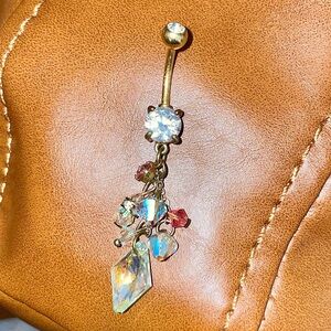 Crystal Dangle Bellyring